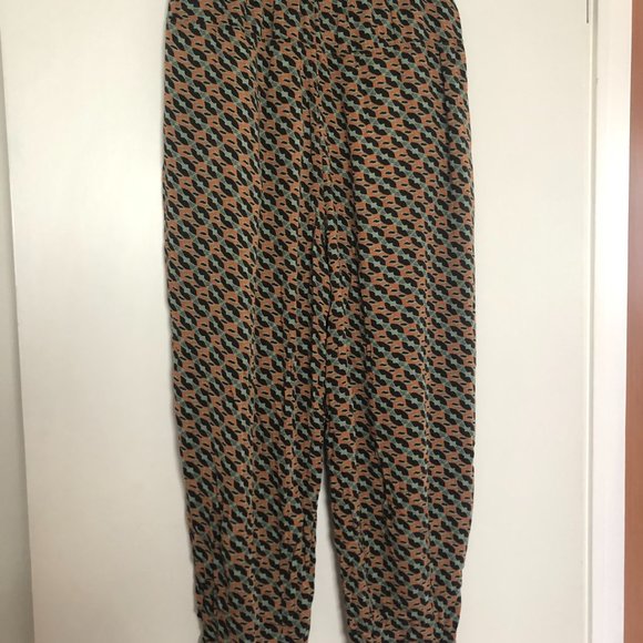 UO Patterned Pants - Green Multi - Picture 4 of 4